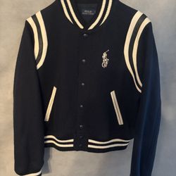 Navy & white Polo Ralph Lauren bomber jacket 