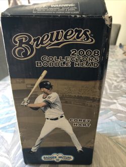 MLB Milwaukee Brewers Corey Hart 2008 Bobblehead In Original Box