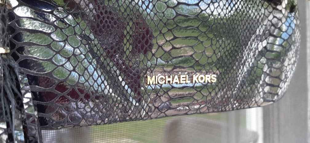 Michael Kors Snakeskin Shoulder Clutch Bag (New)