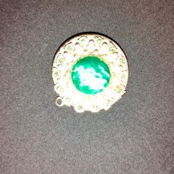 Pear Emerald Incrusted  Women Pendant 