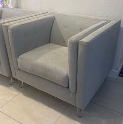 Grey sofa chair