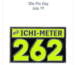 2026 Seattle Mariners '00s Pin 7/19 In Hand SGA 5th Pin Of The Set Ichiro
