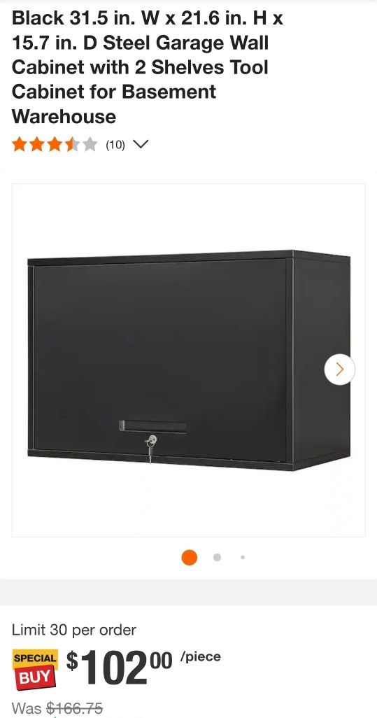 Floating Garage Wall Cabinet