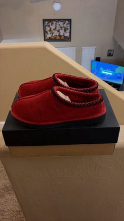 UGG Tasman Men’s Red Suede Lined Slip-On Slippers US 10 Men’s