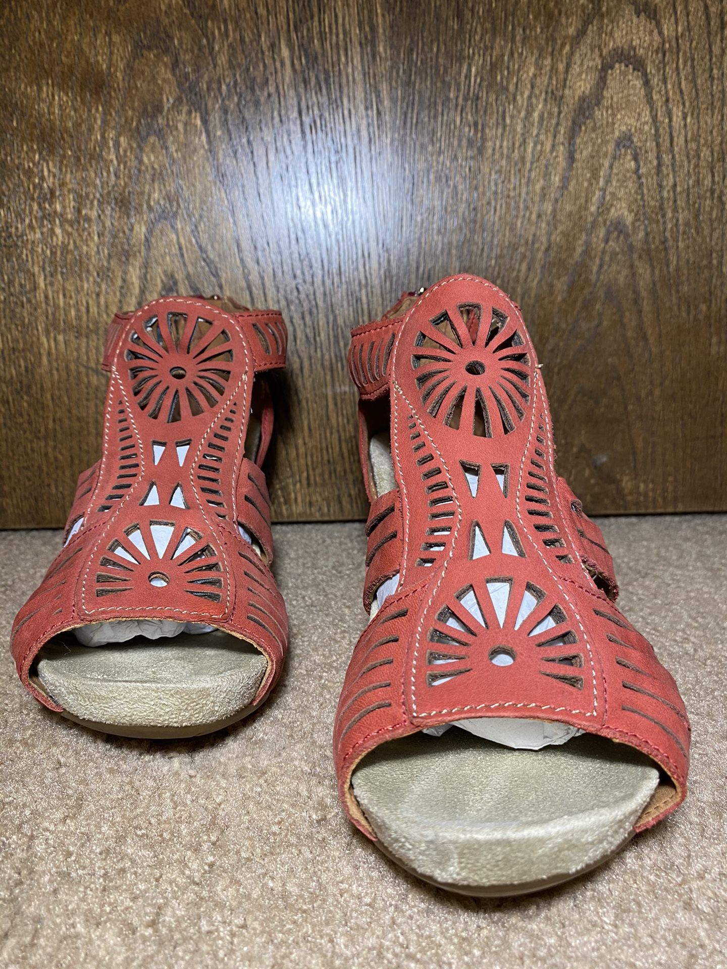 Red Earthies Heels