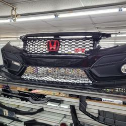 2016-2021 HONDA CIVIC FRONT BUMPER TYPE R CONVERSION PAINTED BLACK NH731P NEW IN STOCK FIT SEDAN COUPE HATCHBACK