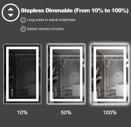 Premium Anti-Fog LED Bathroom Mirror – 60” x 30”