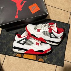 Jordan 4’s Fire Reds❤️🖤🤍