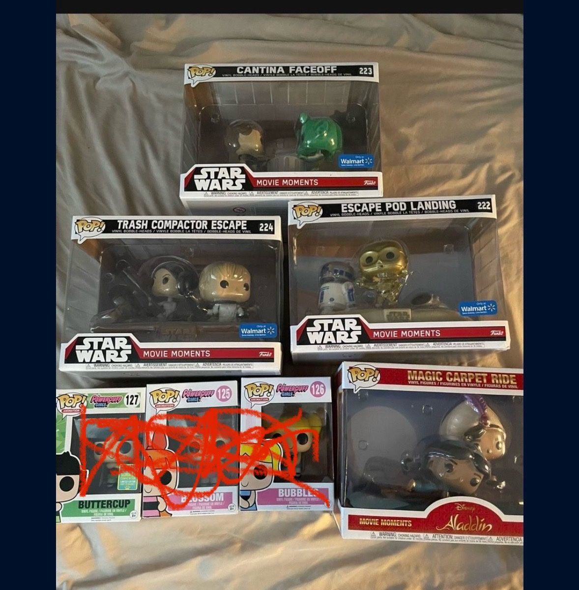 Star Wars And Disney Aladinn Funko Pops 