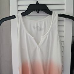 White/Pink Crop Top 