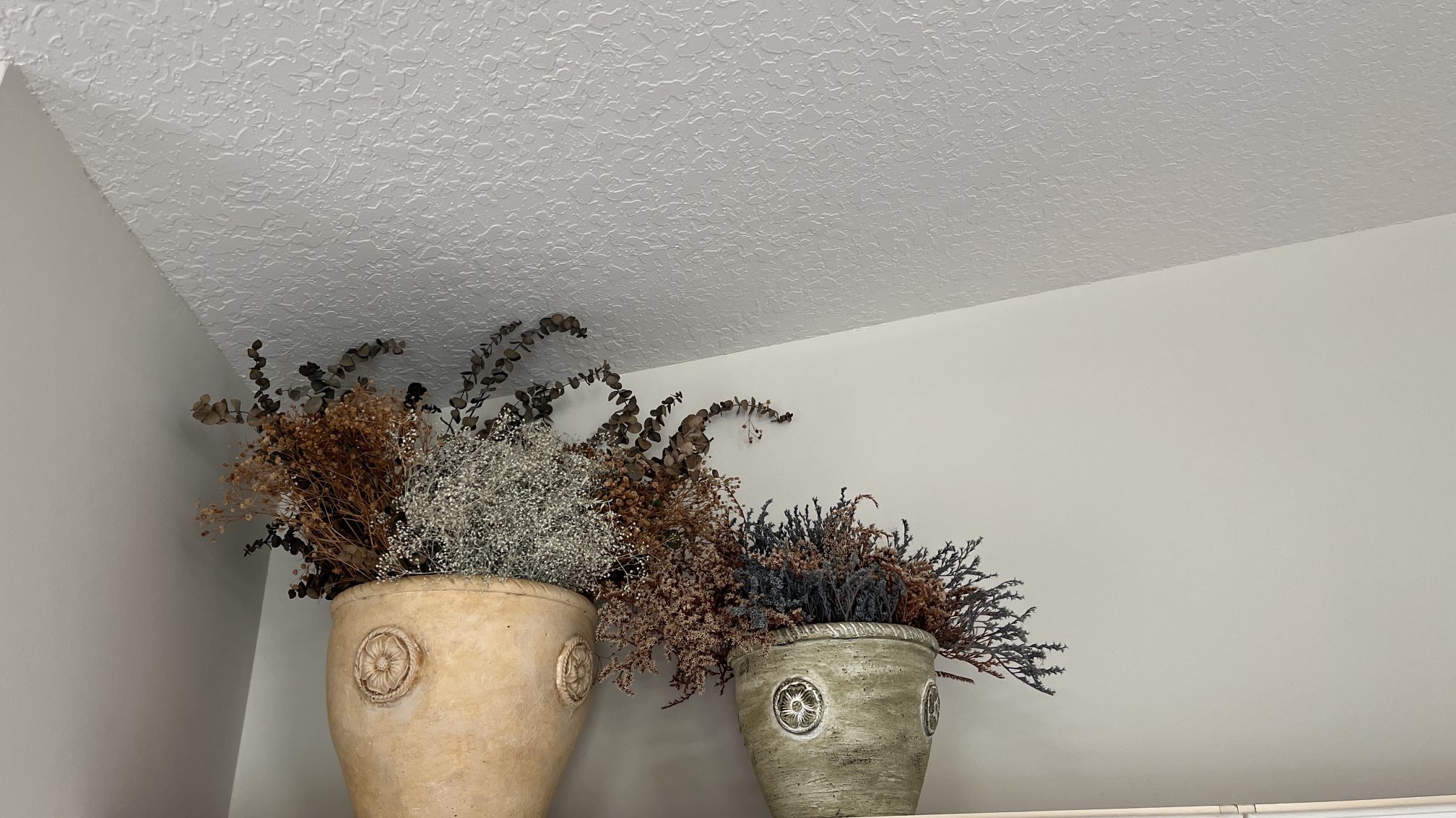 Pair of Clay Pots with Artificial Flowers – Cute & Low-Maintenance Decor!