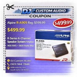 Alpine R Series 6 Channel Speaker System Amplifier 1800 Watts R-A90S 🚨 Payment Options Available 🚨 No Credit Needed 🚨 
