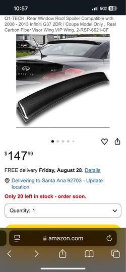 Carbon fiber visor wing