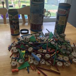 Good pile of tinker toys with their boxes