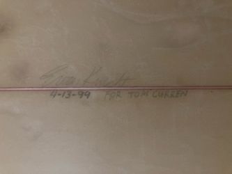 Surfboard for Tom Curren