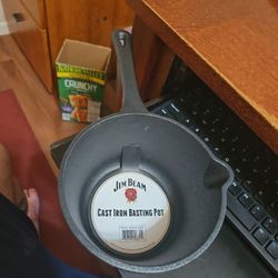 Jim Beam Cast Iron Basting Pot New