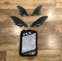 FCS II MATT BIOLOS SPLIT KEEL QUAD SURFBOARD FINS - GREAT SHAPE!!