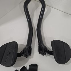 Profile Design Legacy II Aerobars, Aluminum Aerobar Extensions for Triathlon and Time Trial Bikes, Adjustable Armrests, Handlebar Rest for Cycling, Bl