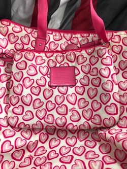 Coach bag with matching cosmetic bag