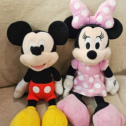 Mickey & Minnie Mouse Plush Dolls