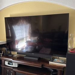 Samsung70” Television With Vizio Sound Bar