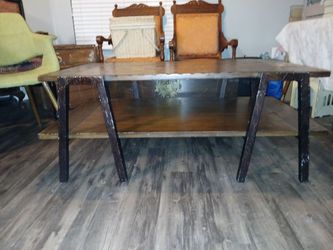 Large Rustic Coffee Family Table