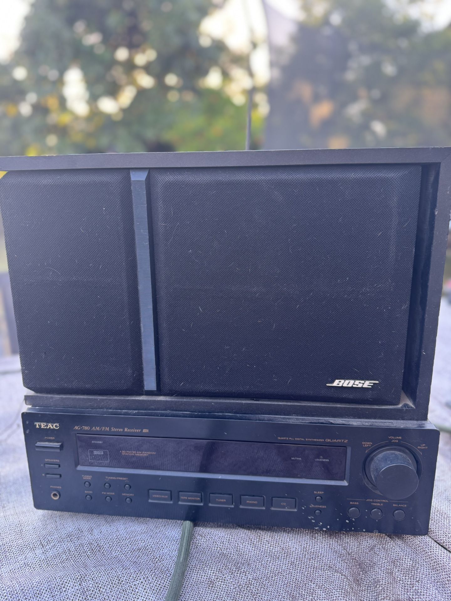 Vintage Bose Speaker And TEAC Stereo