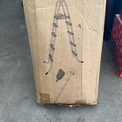 A-Frame 48 Inch Ladder And Skimming Tool For Pool