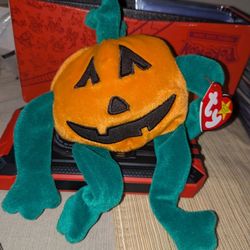 Halloween  BEANIE BABY PUMPKIN RETIRED MINT 1998