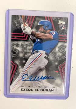 2023 Topps Baseball Stars Ezequiel Duran Autographed Rookie Card 49/199