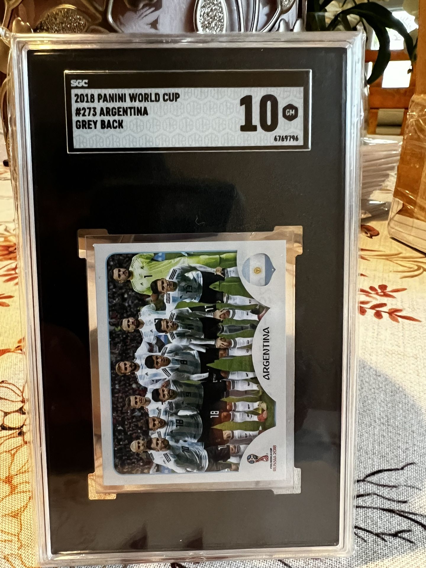 2018 panini world cup # 273 Argentina Team GREY BACK SGC 10