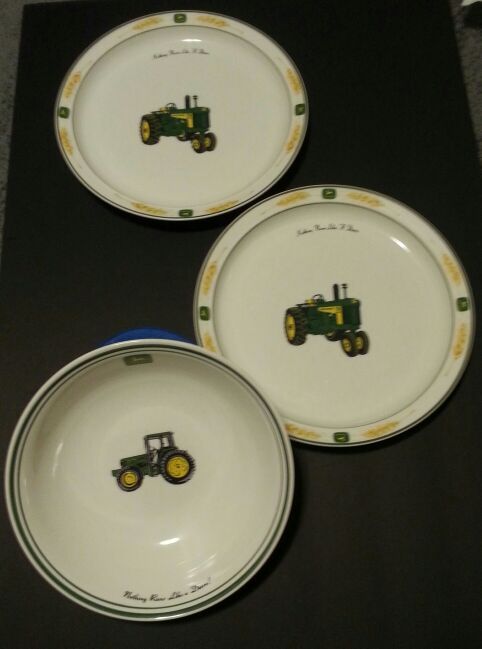 John Deere Nothin Runs Like A Deer Plates & Bowl