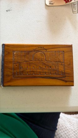 Jerusalem Dome of the Rock Carved Wood Plaque