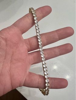Crystal gold plated Tennis Bracelet