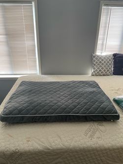 Gray Quilted Pet Bed Mat