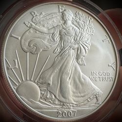 2007 W (Burnished) American Silver Eagle