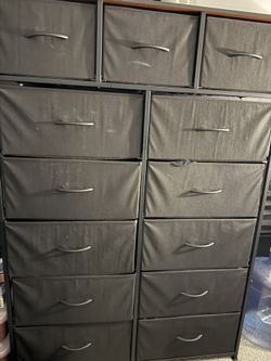 13 Fabric drawer dresser