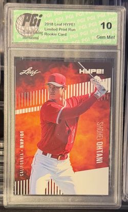 Shohei Ohtani leaf hype Rookie Card graded 10