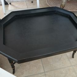 Vintage Black Lacquer Chin0iserie Tray