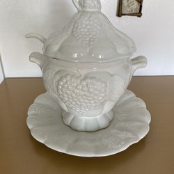 Antique Milk Glass punch Bowl