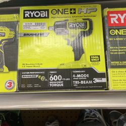 Ryobi 18v Brushless 4 Mode 1/2” Impact Wrench 