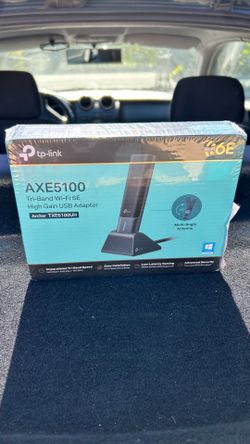 TP-Link AXE5100 Wi-Fi 6E Tri-Band Ultra-Fast Wireless USB Adapter with Range Boosting High-Gain Antenna, Beamforming for Higher Signal Quality and Enh