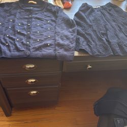 Girls Skirt And Navy Top