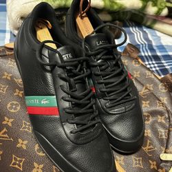 Lacoste Storda Sport 319 1 U Men’s Black Leather Size 10 Lifestyle Sneaker Shoes 