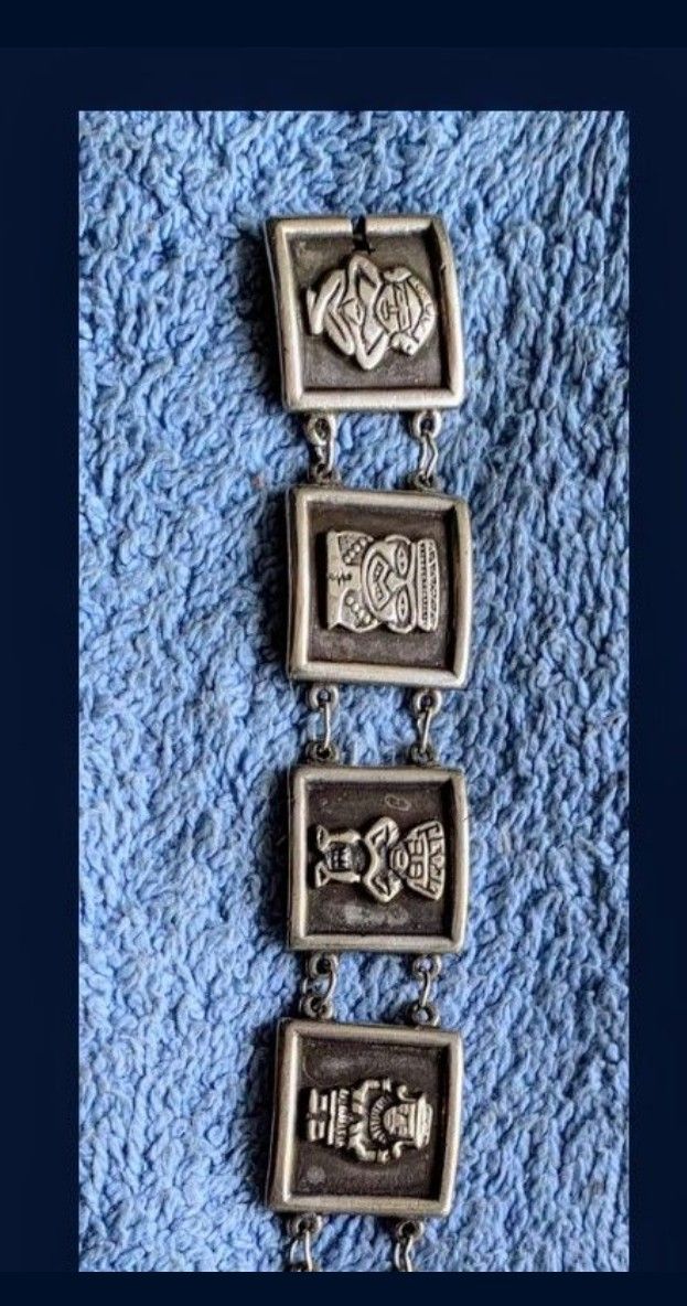 Ancient Gods Sterling Silver Bracelet 