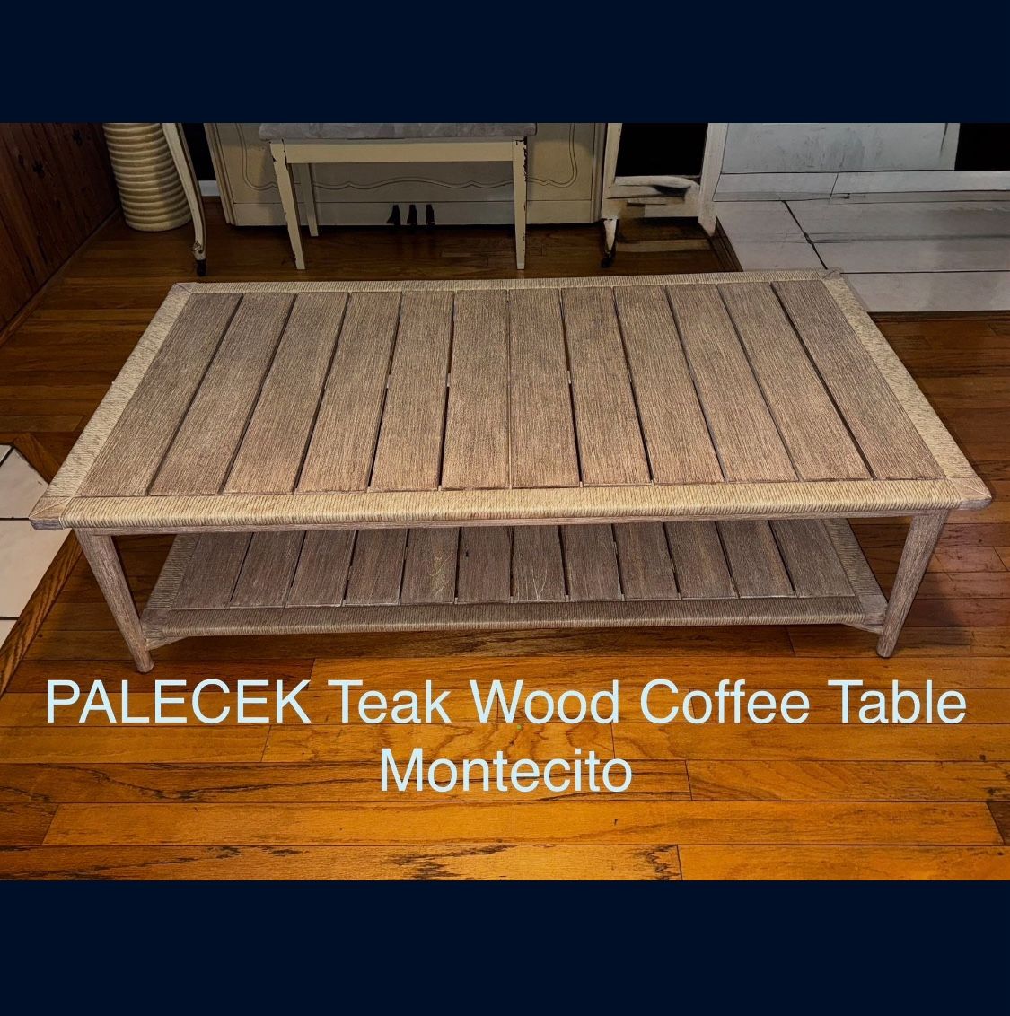 NEW PALECEK Teak Montecito Coffee Table Orig $5054