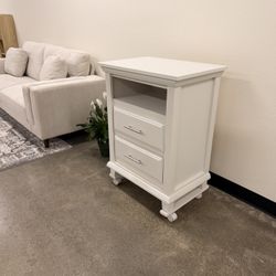 New Bookshelf Nightstand In White Solid Wood