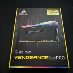 CORSAIR VENGEANCE RGB PRO DDR4 RAM 64GB (2x32GB) 3600MHz CL18-22-22-42 1.35V Intel AMD Desktop Computer Memory - Black (CMW64GX4M2D3600C18)