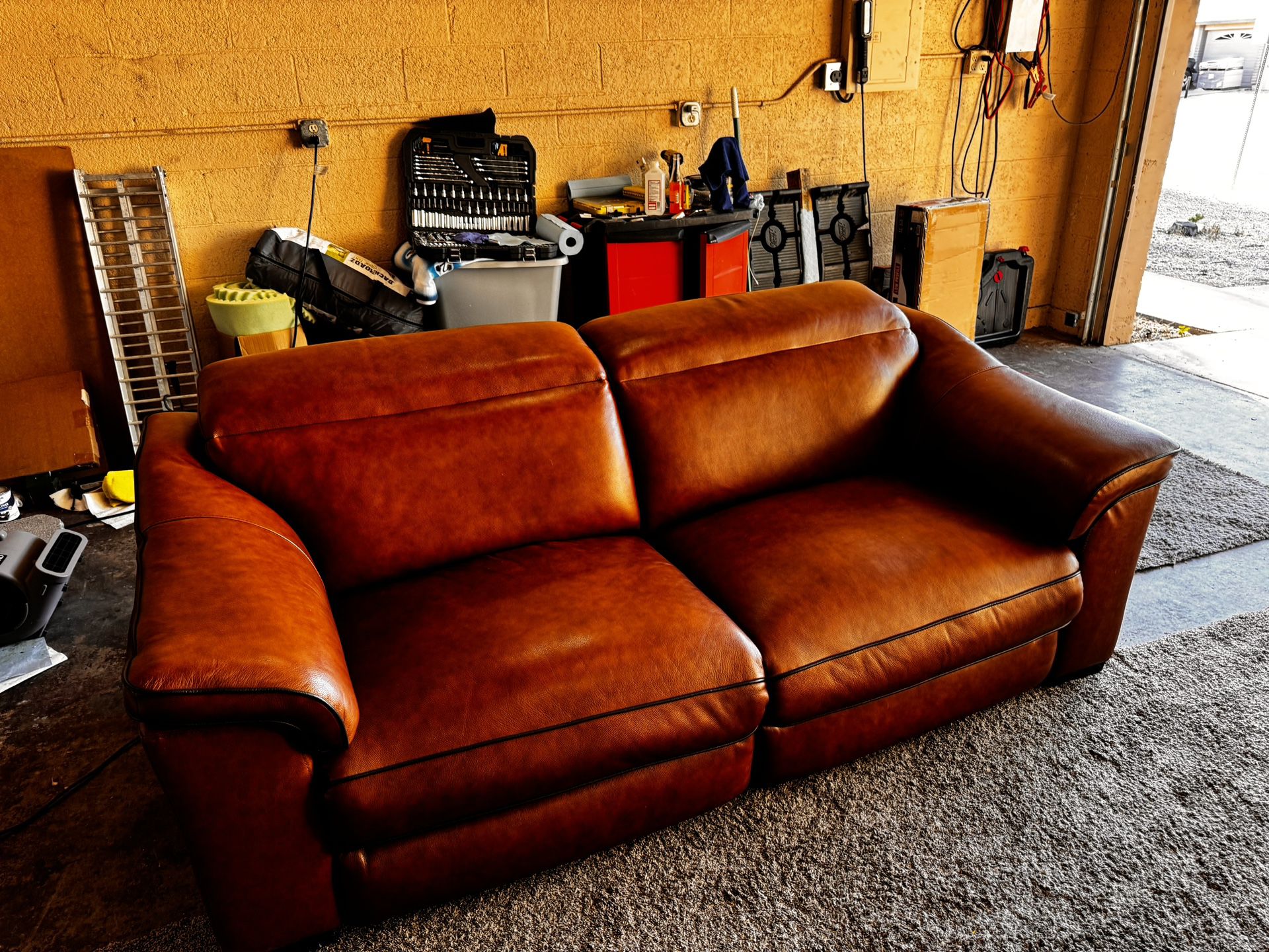 Love Seat Leather Recliner