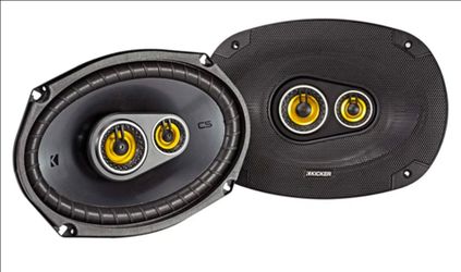 Kicker CS Series 150 Watt 6 x 9 Inch Car Audio Coaxial Speaker Pair, Black